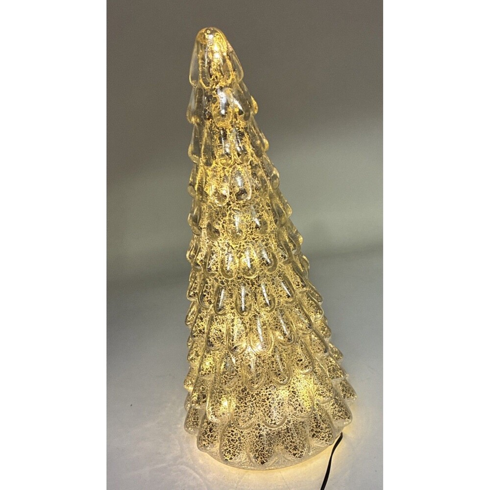 Wonder shop 12”Silver Lit Tree White LED Lights Inside. Battery Operated 3 AAA.